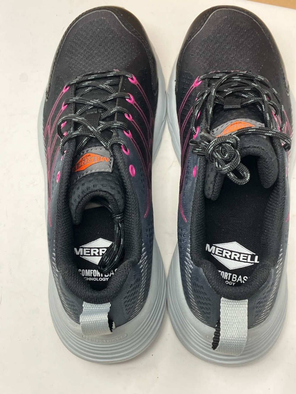 Merrell Work Moab Flight CF Women's 7.5 Safety Toe Shoes Black Fuchsia J005174 - Picture 14 of 16